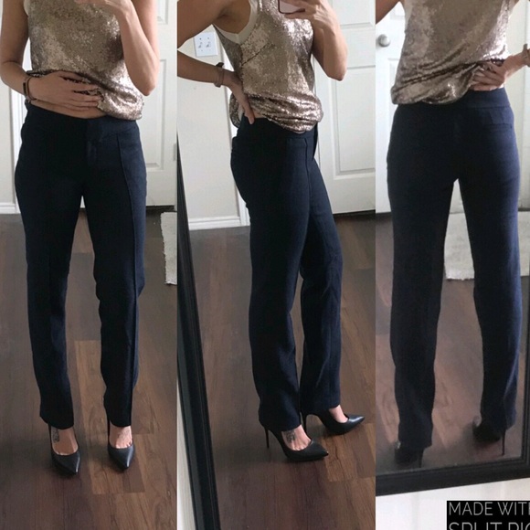 LOFT Pants - Loft Marisa Straight dark gray slacks work pants